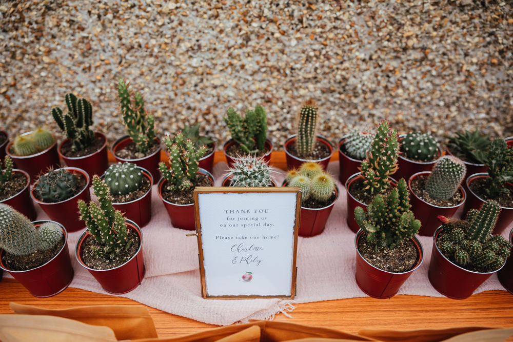Favours Cacti Intimate Garden Wedding Victoria Baker Weddings