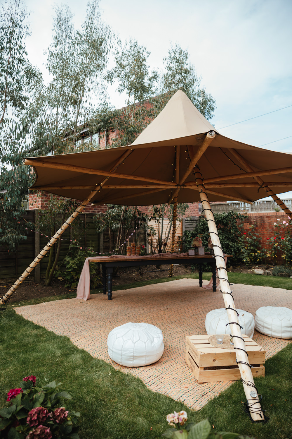 Mini Tipi Intimate Garden Wedding Victoria Baker Weddings