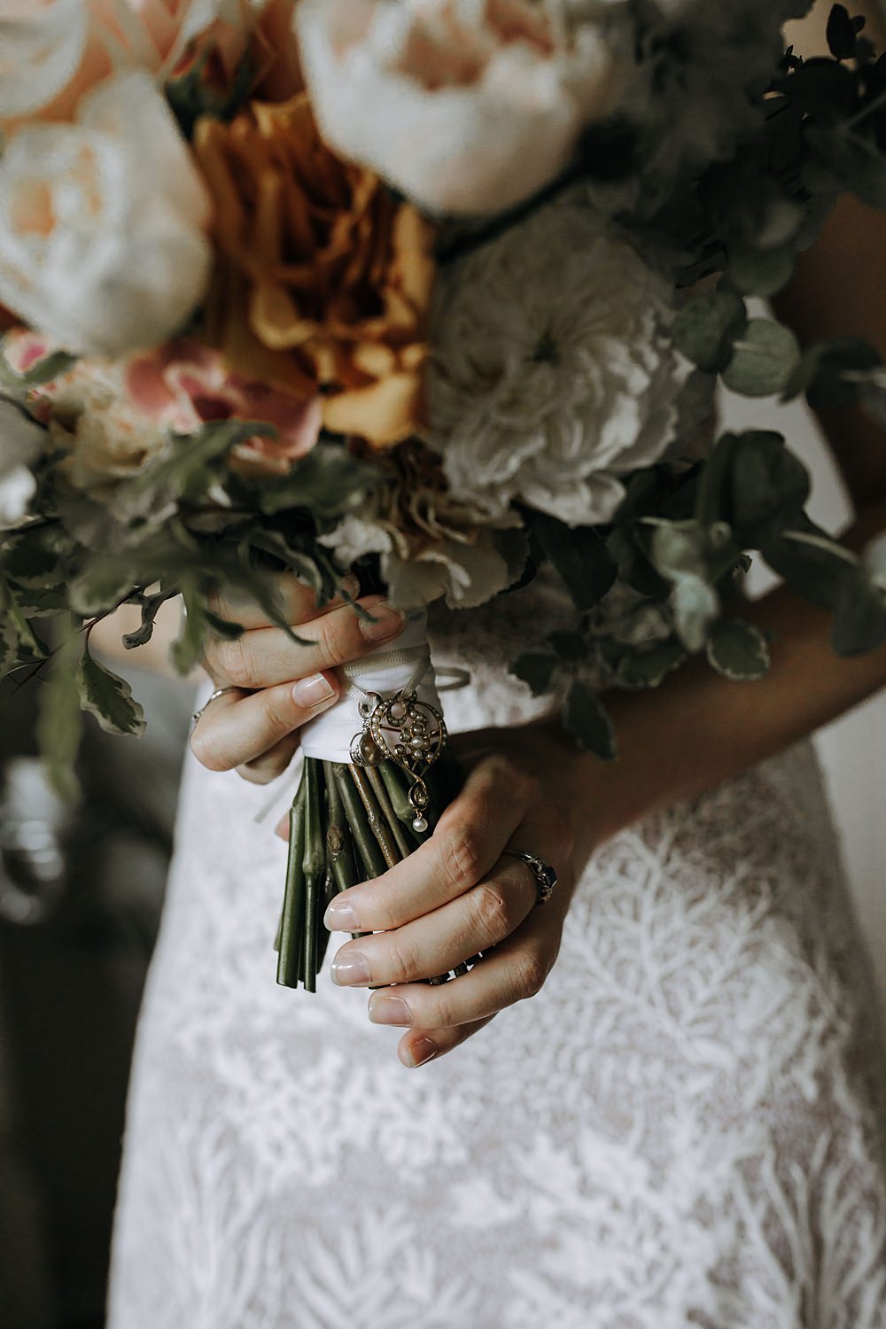 Bride Bridal Nails Bouquet Wrap Kooroomba Lavender Farm Wedding Jessica Turich Photography
