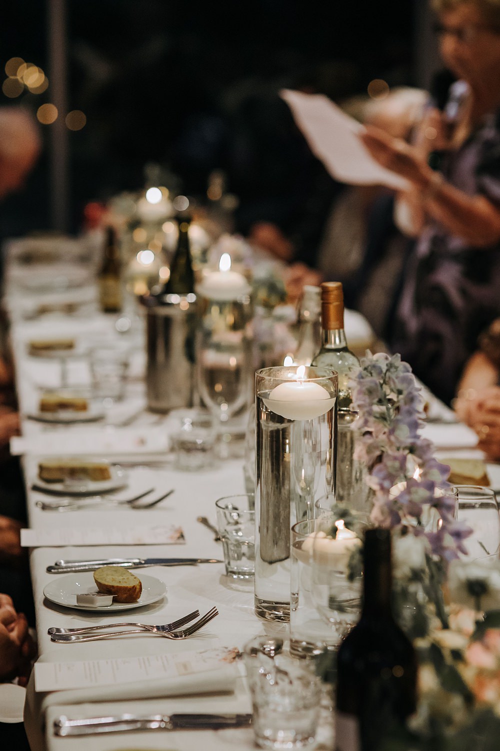 Table Candles Evening Lighting Kooroomba Lavender Farm Wedding Jessica Turich Photography