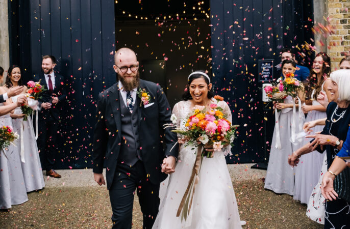 London Warehouse Wedding Kristian Leven Photography Confetti Throw