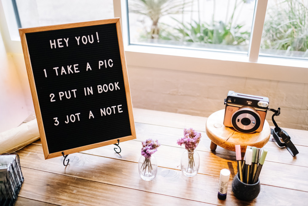 Camera Polariod Guest Book London Warehouse Wedding Kristian Leven Photography