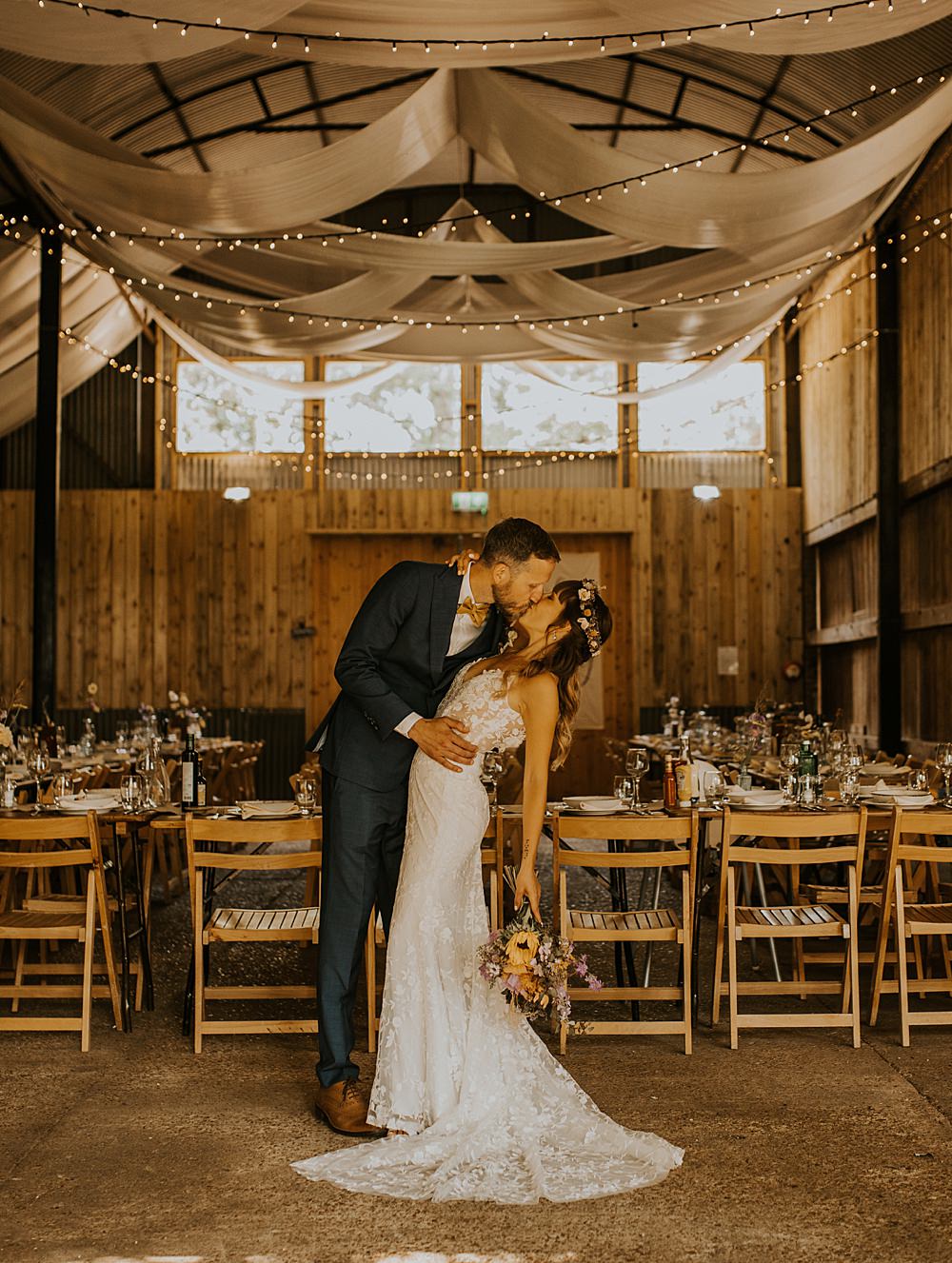 Norfolk Barn Wedding Aurora Grey Photography Reception Drapes Decor Rustic