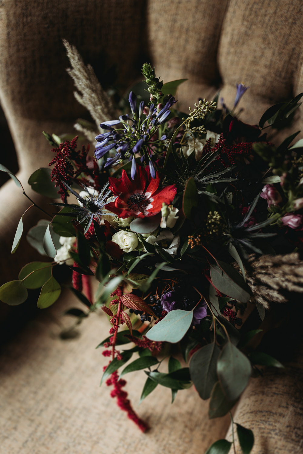 Bouquet Flowers Bride Bridal Greenery Northamptonshire Barn Wedding Thyme Lane Photography