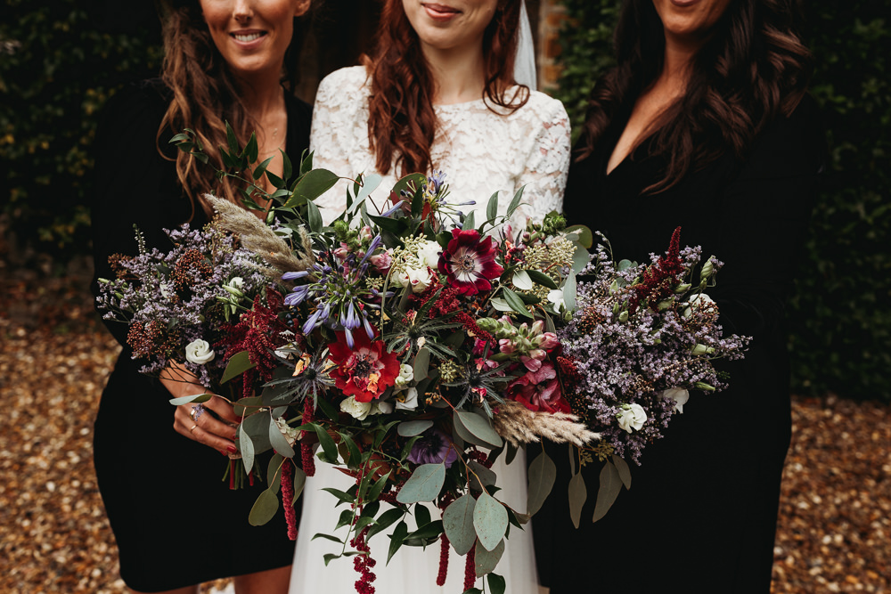 Bouquet Flowers Bride Bridal Greenery Northamptonshire Barn Wedding Thyme Lane Photography