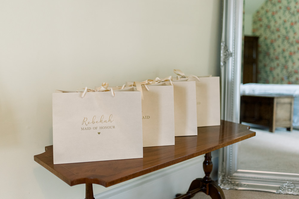 Bridesmaid Gift Bags Scotland Barn Wedding LJ Horton Photography