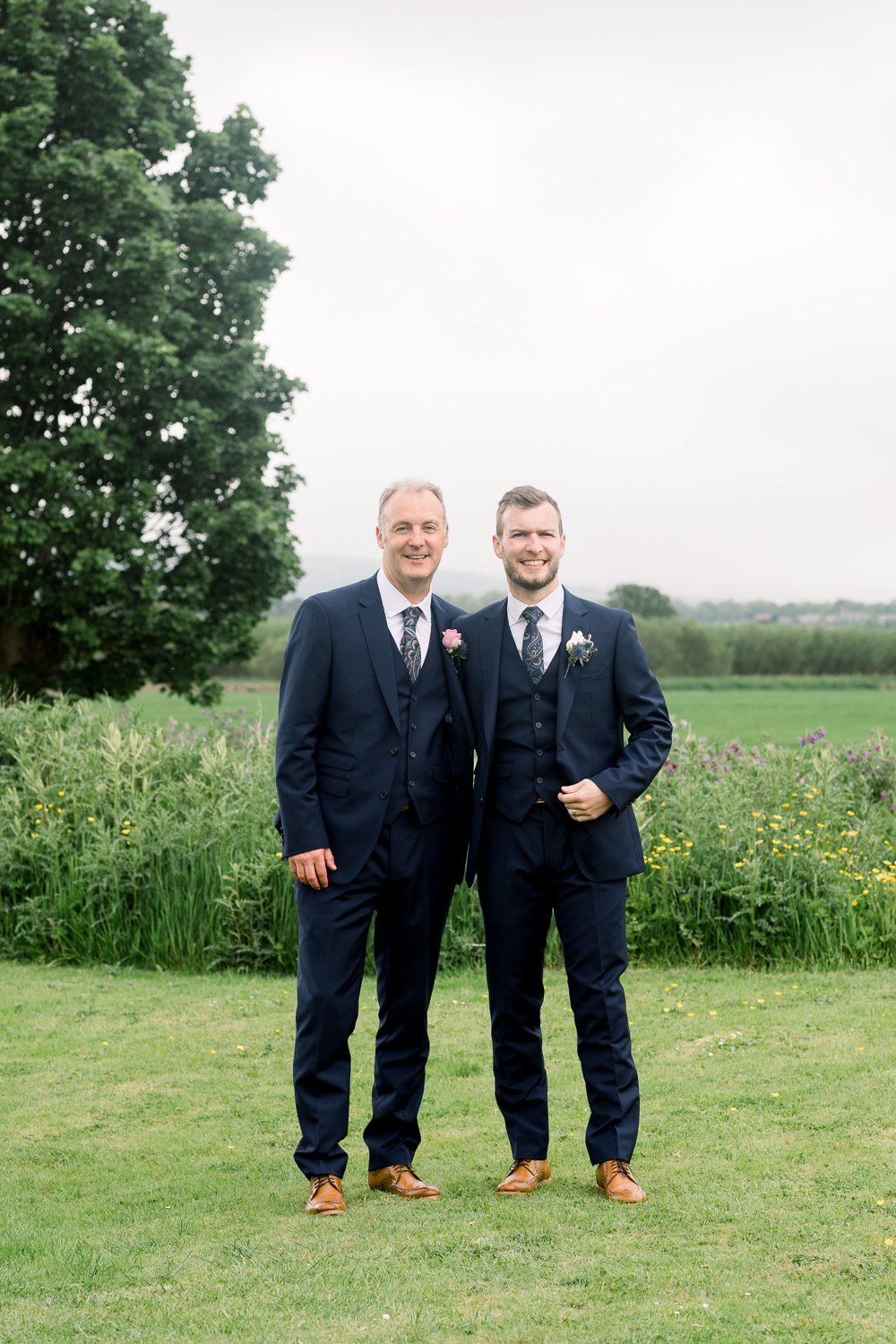 Groom Suit Navy Blue Groomsmen Scotland Barn Wedding LJ Horton Photography