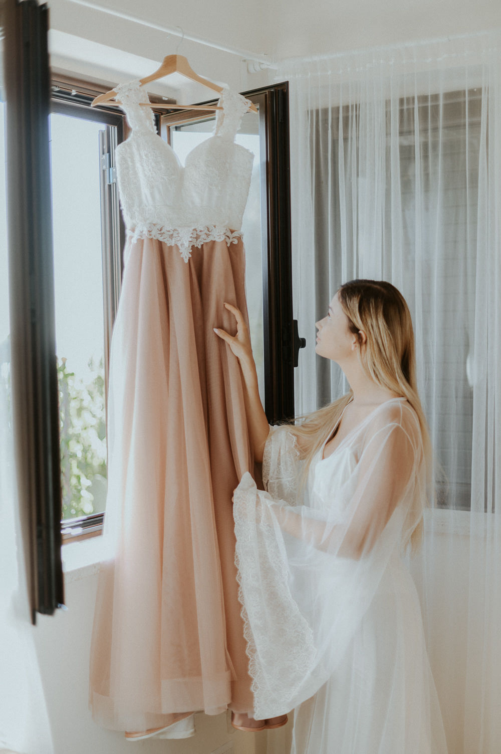 Taormina Wedding Saukans Photography Dress Gown Bride Bridal Pink Skirt