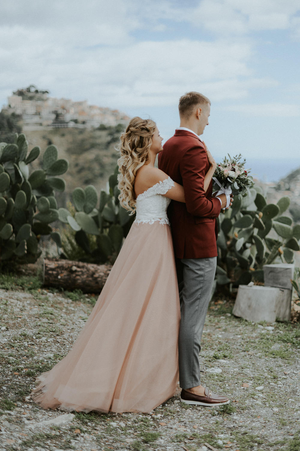 First Look Taormina Wedding Saukans Photography