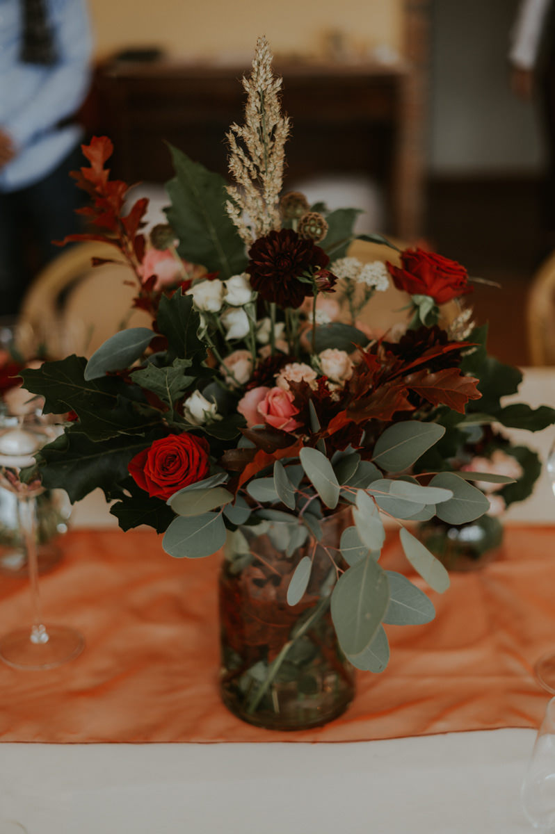 Table Flowers Decor Red Pink Centrepiece Taormina Wedding Saukans Photography
