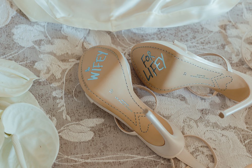 Shoes Message Sole Anthurium Wedding Flowers Francesca Francesca