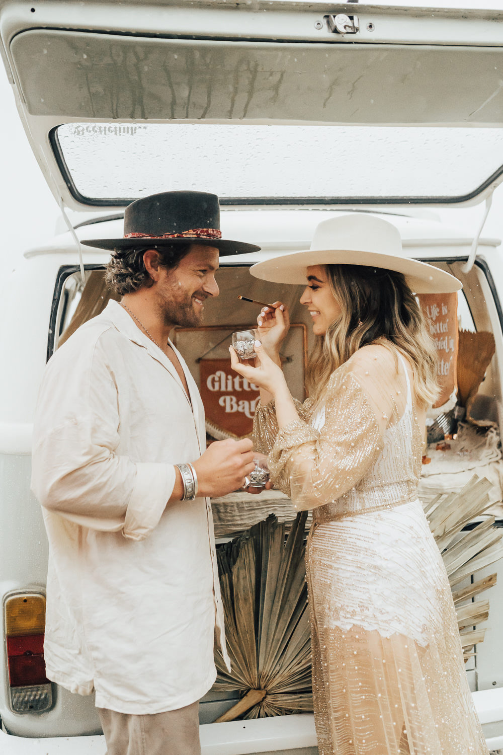 Glitter Bar Boho Beach Elopement Rebecca Carpenter Photography