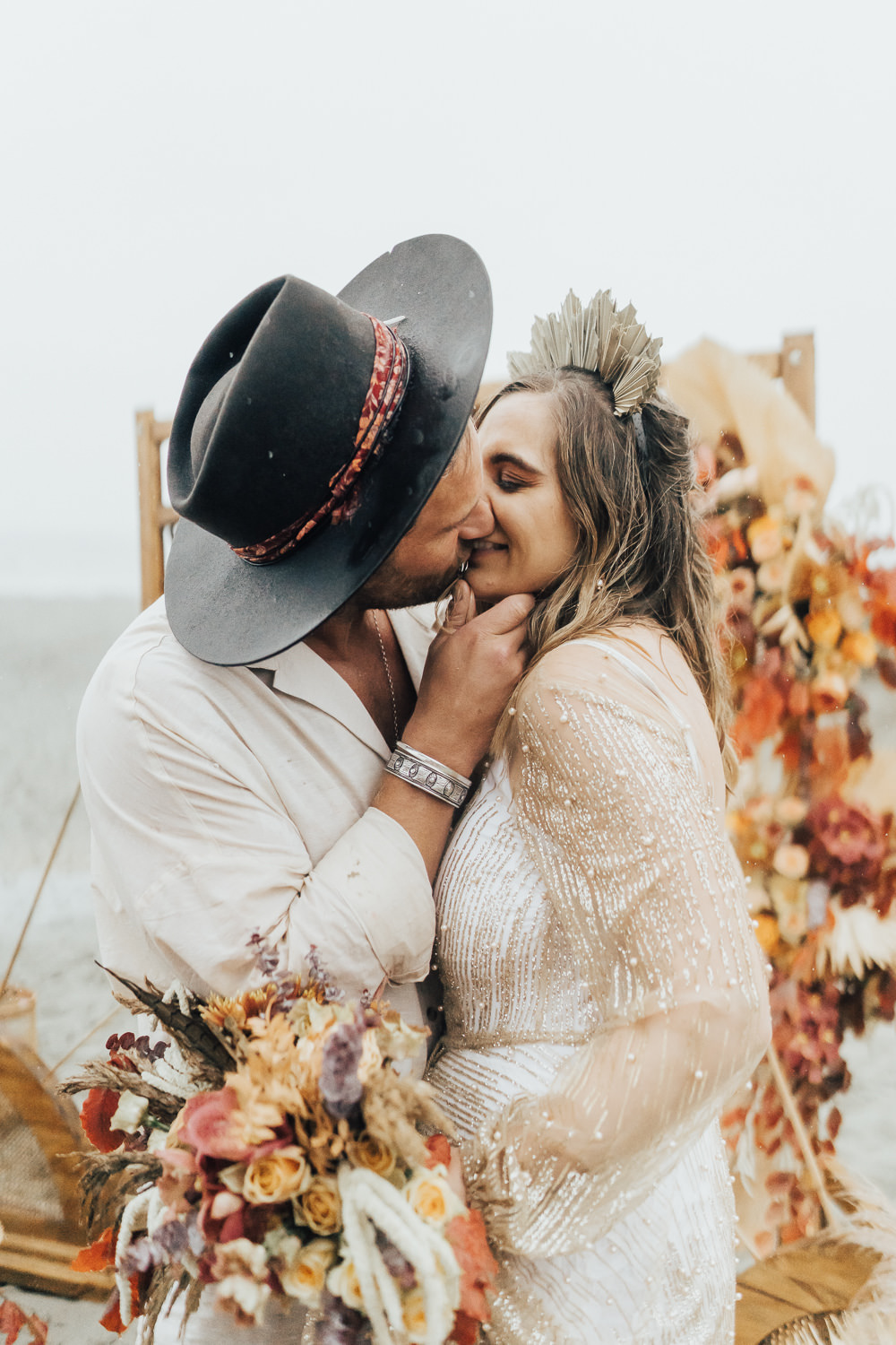 Boho Beach Elopement Rebecca Carpenter Photography