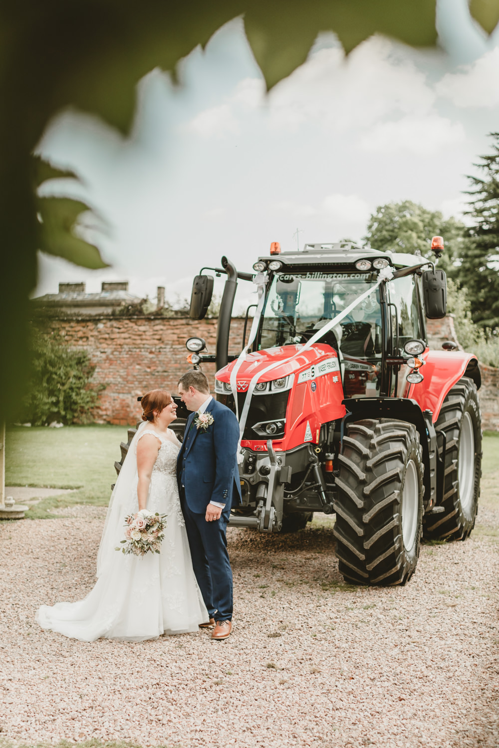 Tractor Transport Castletown Woodland Weddings Wedding Amy Lou Photography