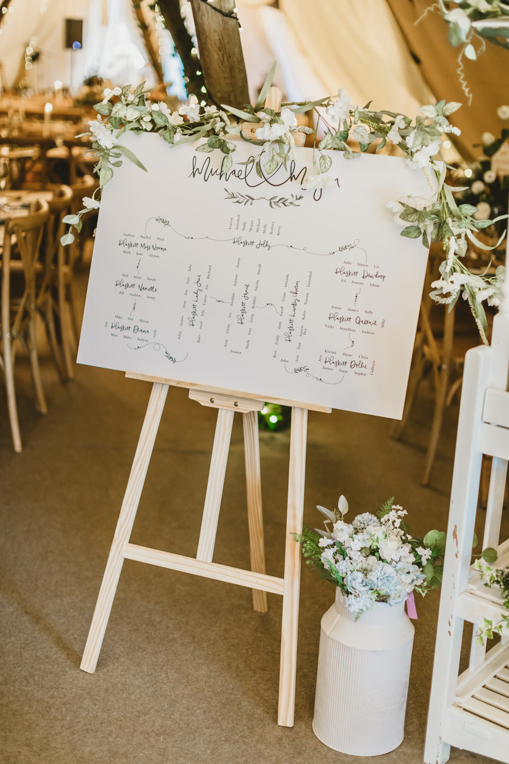 Flowers Table Plan Seating Chart Castletown Woodland Weddings Wedding Amy Lou Photography