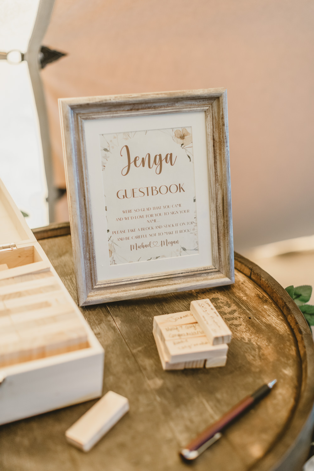 Jenga Guest Book Castletown Woodland Weddings Wedding Amy Lou Photography