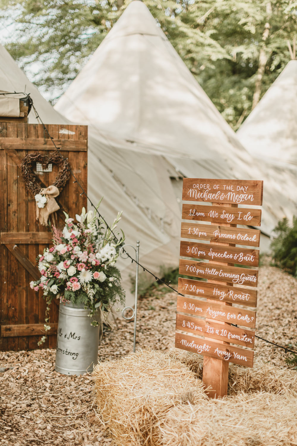 Milk Churn Flowers Natural Pretty Castletown Woodland Weddings Wedding Amy Lou Photography