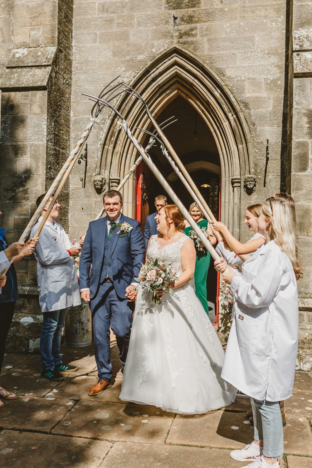 Farm Forks Church Exit Castletown Woodland Weddings Wedding Amy Lou Photography
