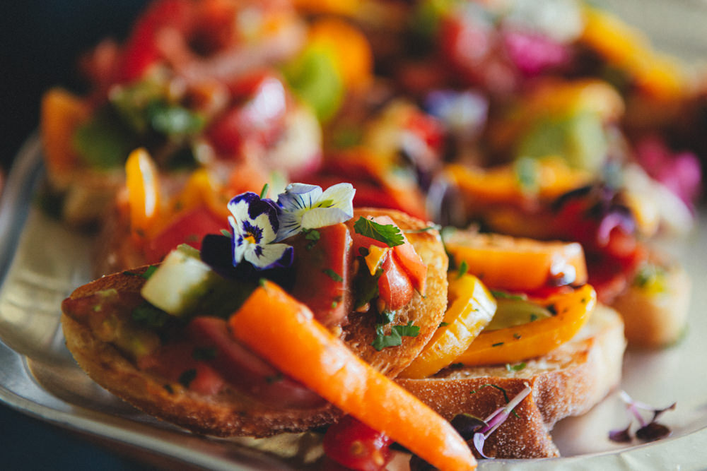 Food Dinner Cornish Tipi Wedding Emma Stoner