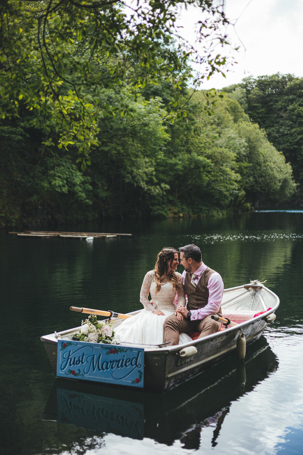 Cornish Tipi Wedding Emma Stoner Rowing Boat