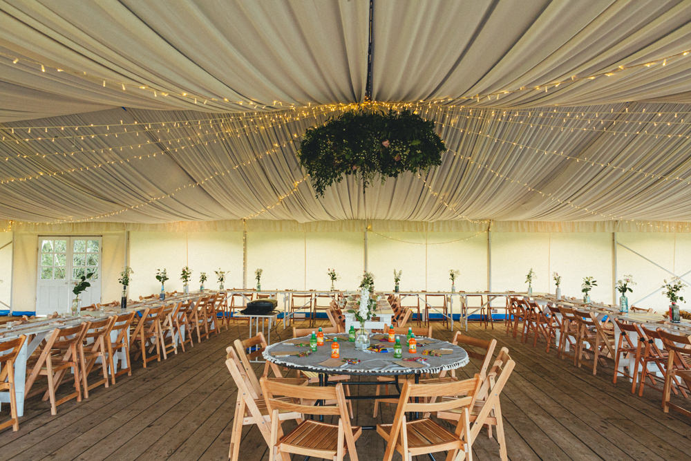 Marquee Fairy Lights Decor Cornish Tipi Wedding Emma Stoner