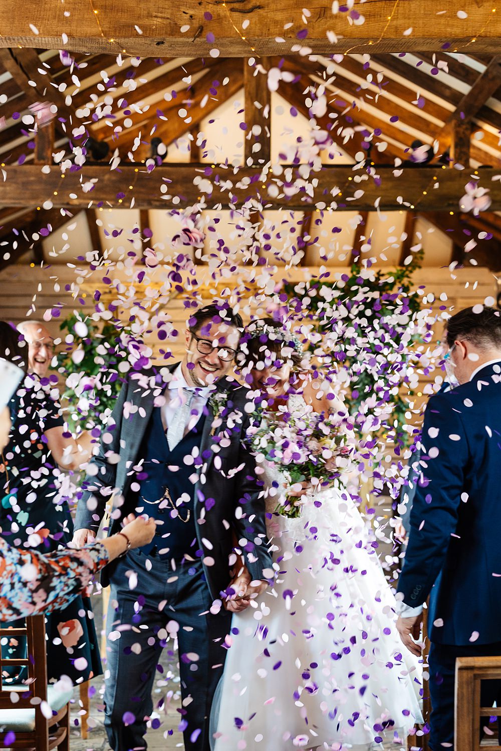Dodmoor House Wedding Two D Photography Confetti Throw Purple