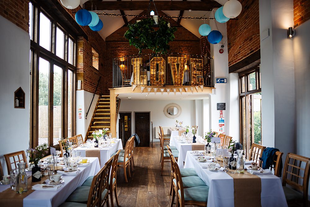 Barn Decor Greenery Hoops Blue White Lanterns Dodmoor House Wedding Two D Photography