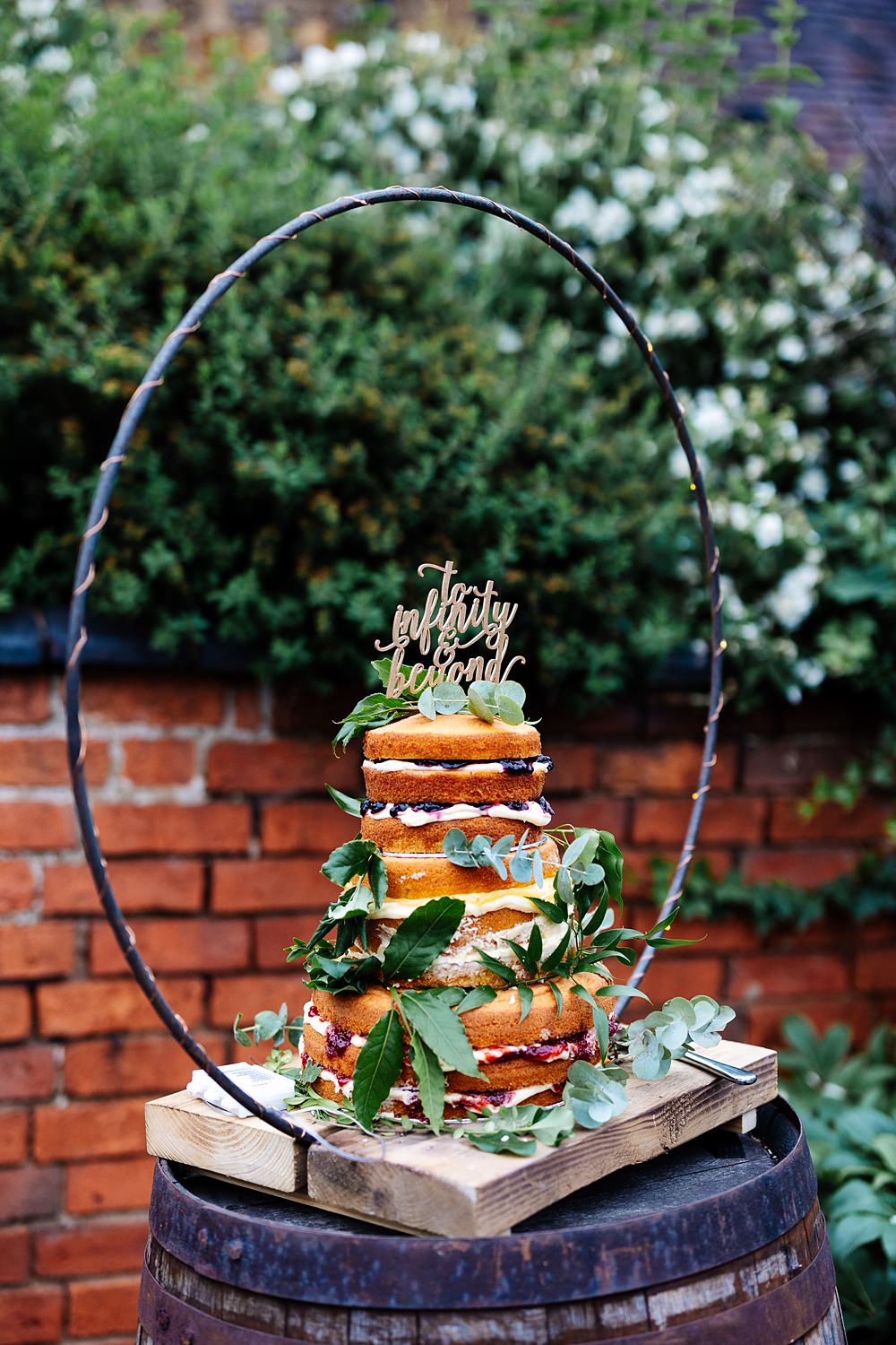 Naked Cake Layer Sponge Greenery Laser Cut Topper Hoop Backdrop Dodmoor House Wedding Two D Photography