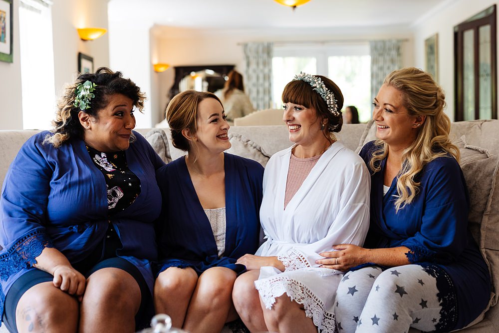 Bride Bridesmaid Robes Dodmoor House Wedding Two D Photography