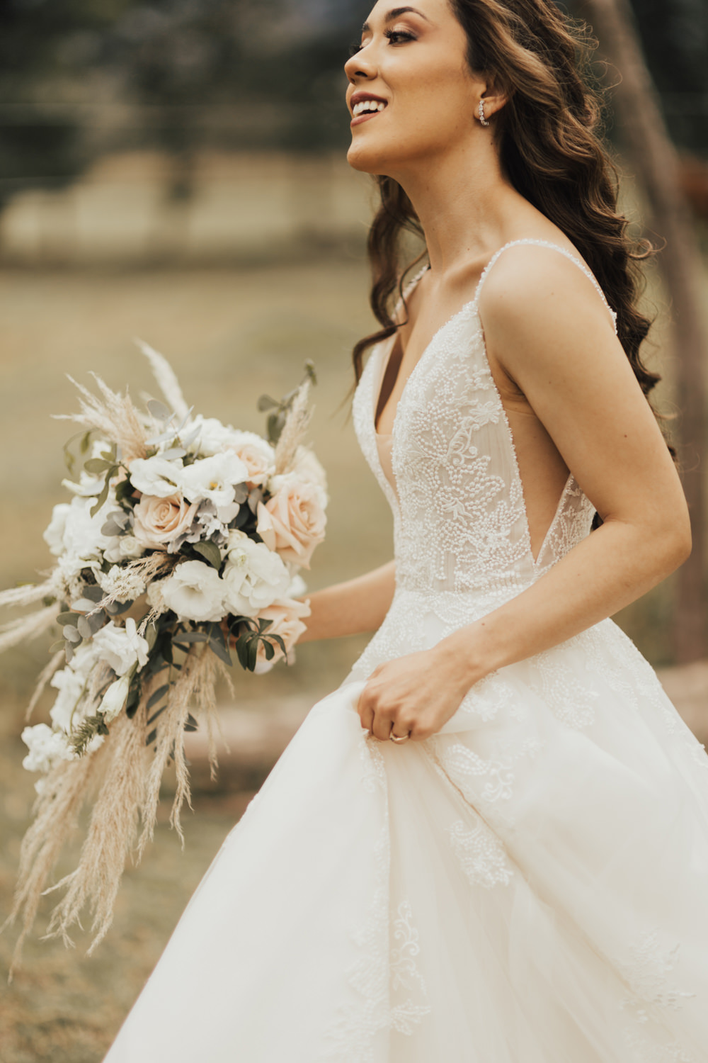 Bouquet Flowers Bride Bridal Pampas Grass Ecuador Wedding Michelle Agurto