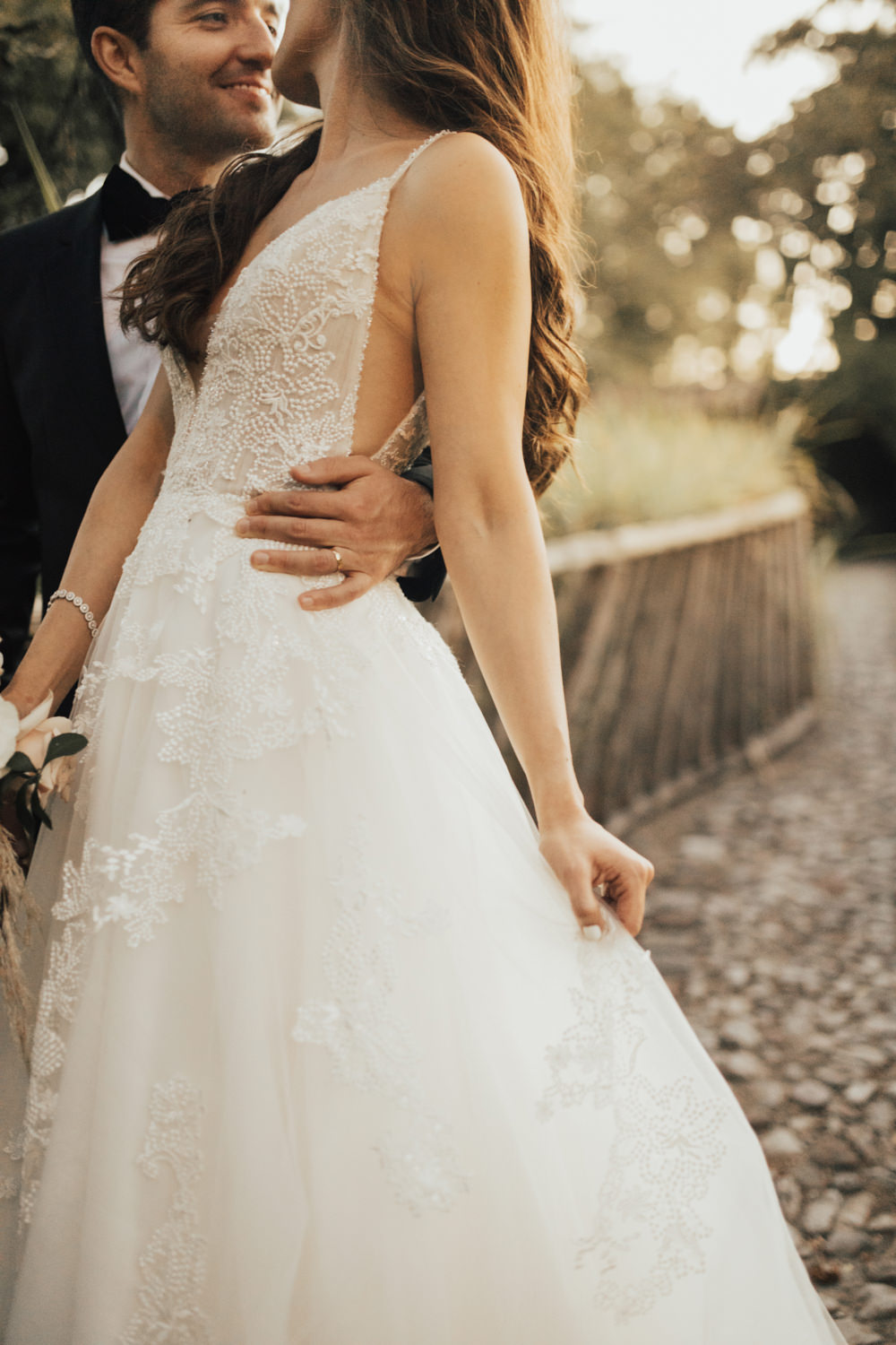 Dress Gown Bride Bridal Train Lace Tulle Ecuador Wedding Michelle Agurto