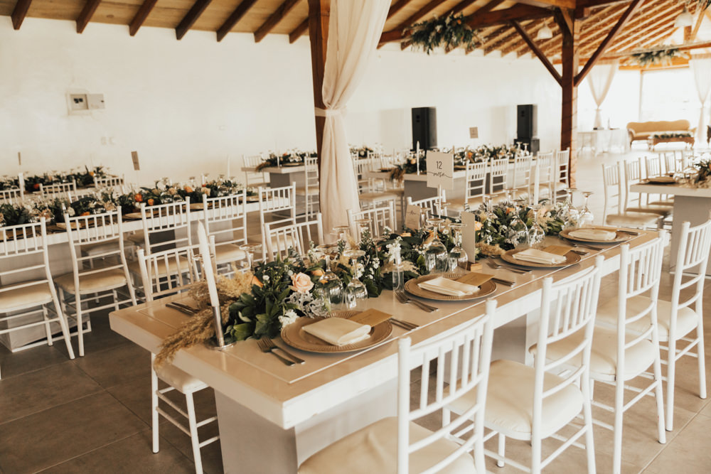Long Table Decor Flowers Garland Candles Ecuador Wedding Michelle Agurto