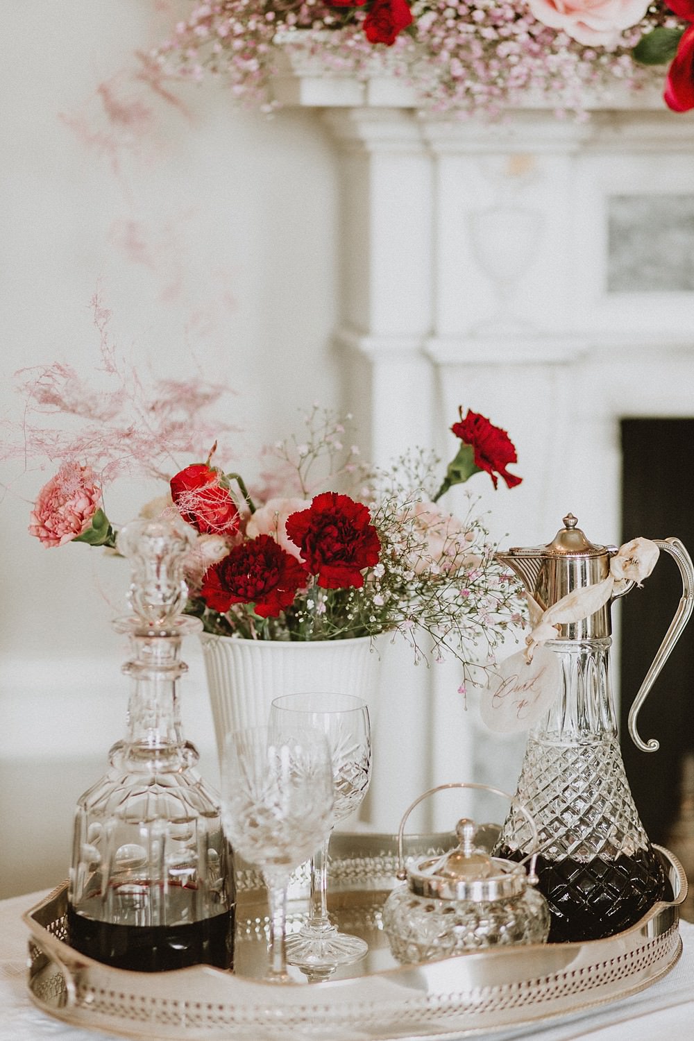 Drinks Table Hale Park Wedding Lola Rose Photography