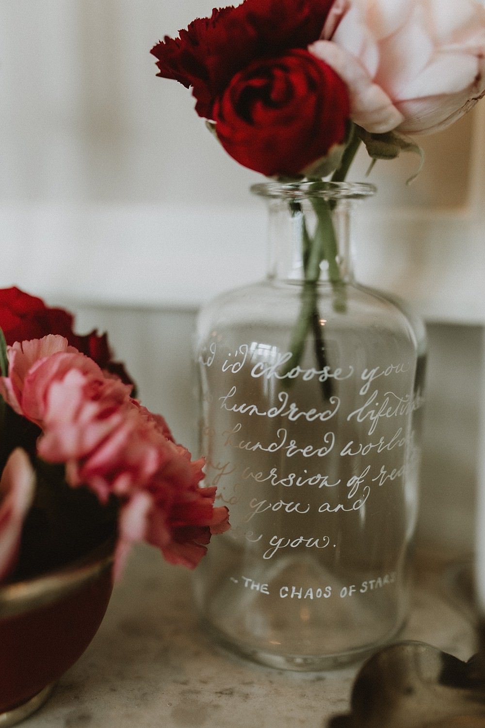 Engraved Bottles Wording Decor Flowers Hale Park Wedding Lola Rose Photography