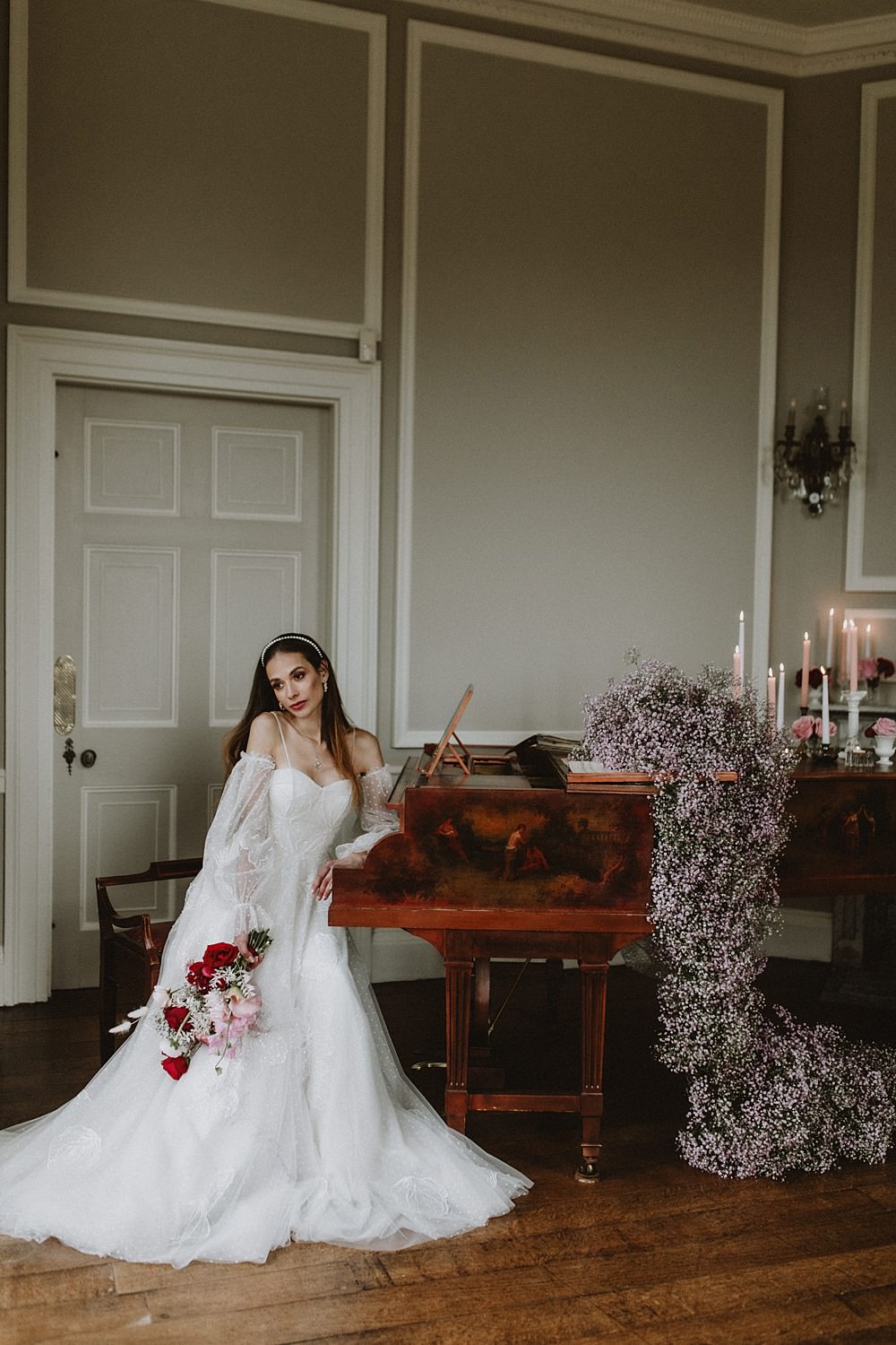 Piano Flowers Decor Hale Park Wedding Lola Rose Photography