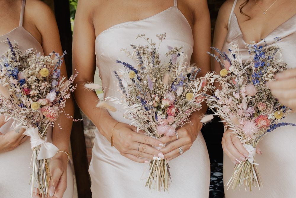 Dried Flower Bouquet Bridesmaid High House Weddings Wedding Kerry Ann Duffy Photography