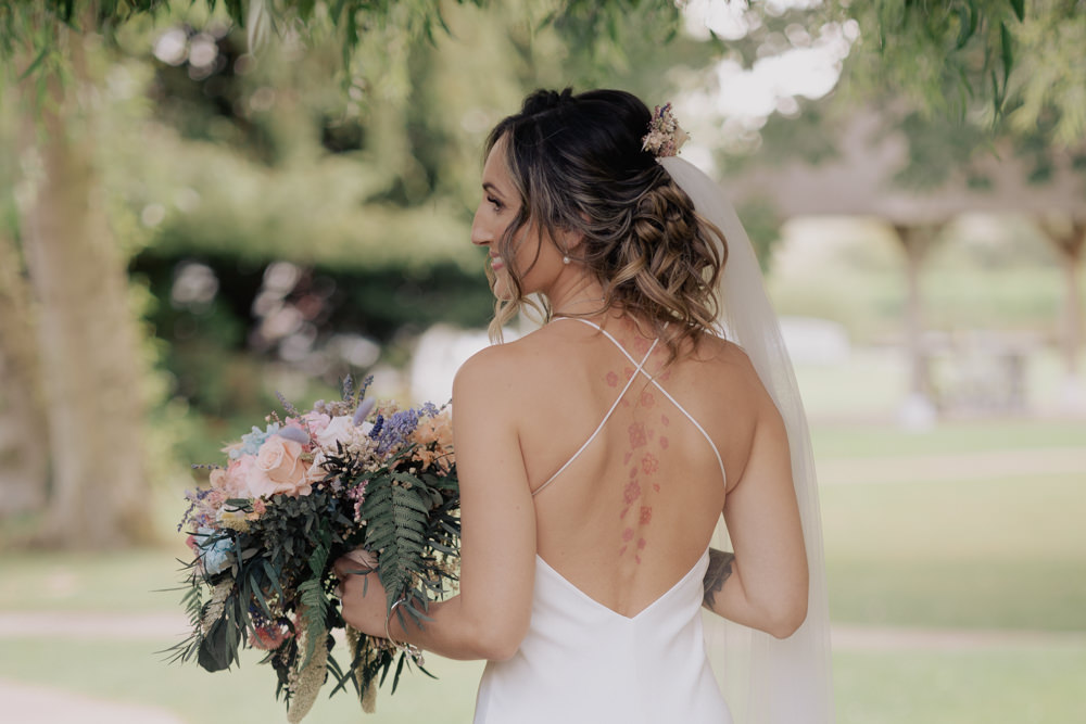 Dress Gown Bride Bridal Silk Grace Loves Lace Veil Slip High House Weddings Wedding Kerry Ann Duffy Photography