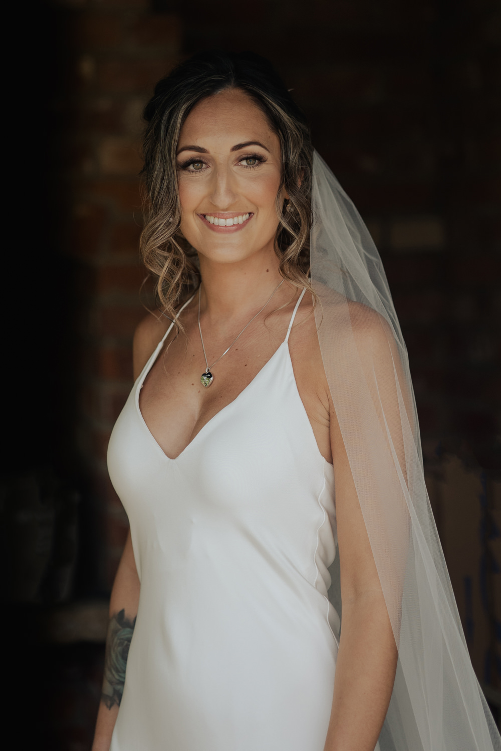 Dress Gown Bride Bridal Silk Grace Loves Lace Veil Slip High House Weddings Wedding Kerry Ann Duffy Photography