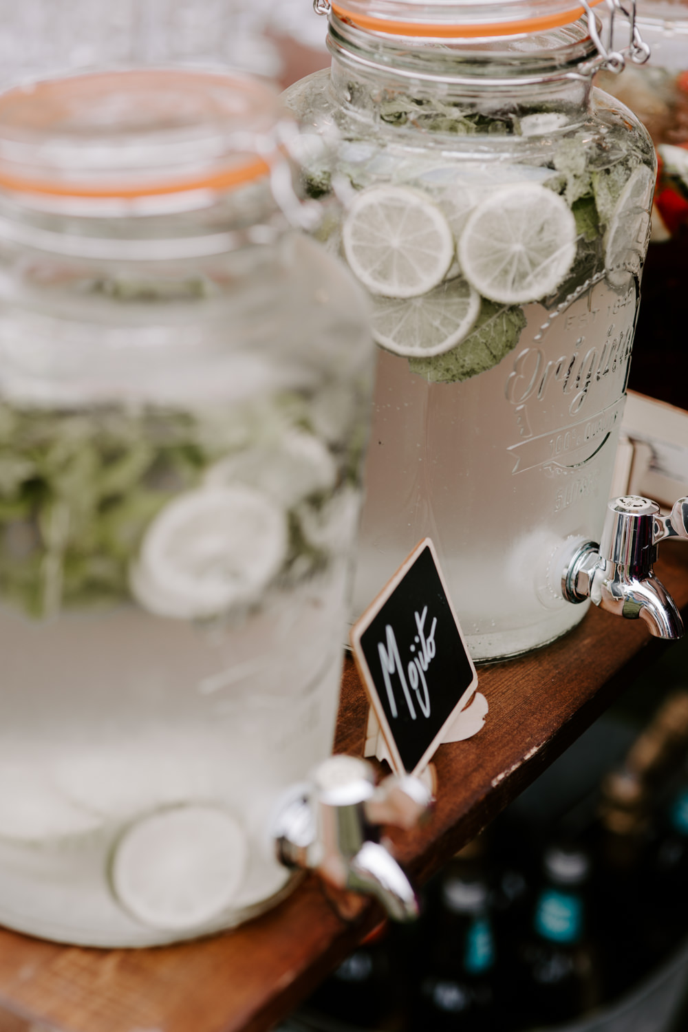 Drinks Dispensers Laurel Farm Wedding Caroline Opacic Photography