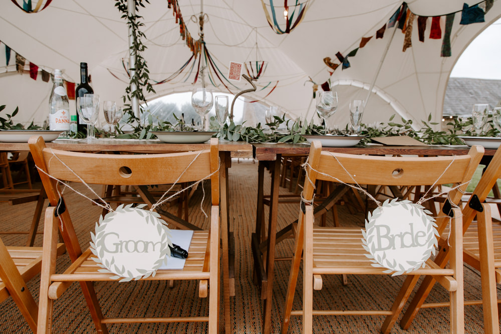 Bride Groom Chair Signs Laurel Farm Wedding Caroline Opacic Photography