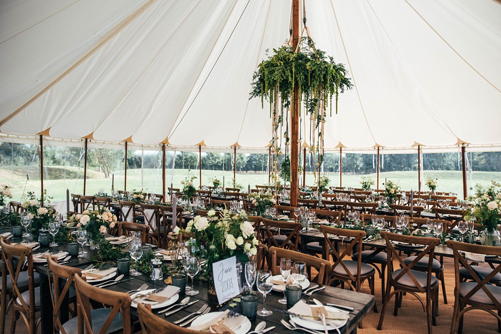 Wooden Table Rustic Decor Candles Marquee Little Tey Barn Wedding Three Flowers Photography