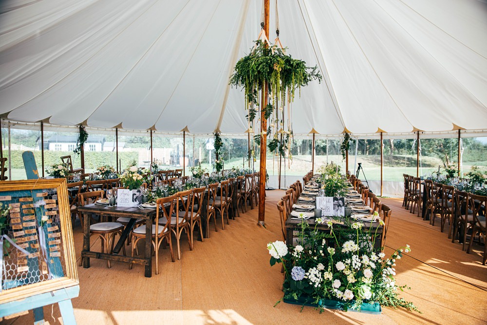 Wooden Table Rustic Decor Candles Marquee Little Tey Barn Wedding Three Flowers Photography