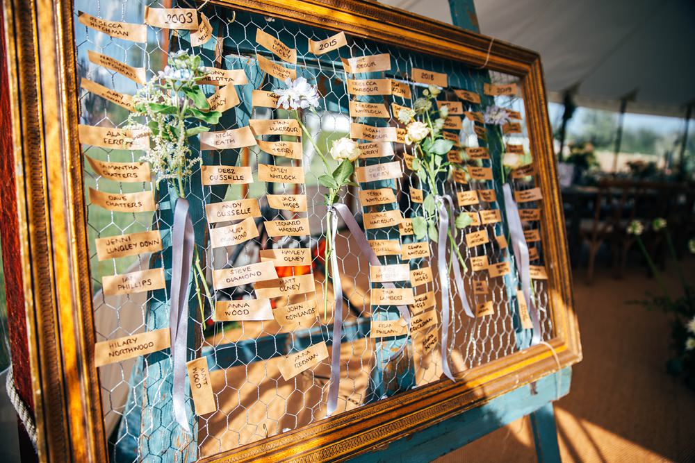 Mirror Tag Seating Chart Table Plan Little Tey Barn Wedding Three Flowers Photography