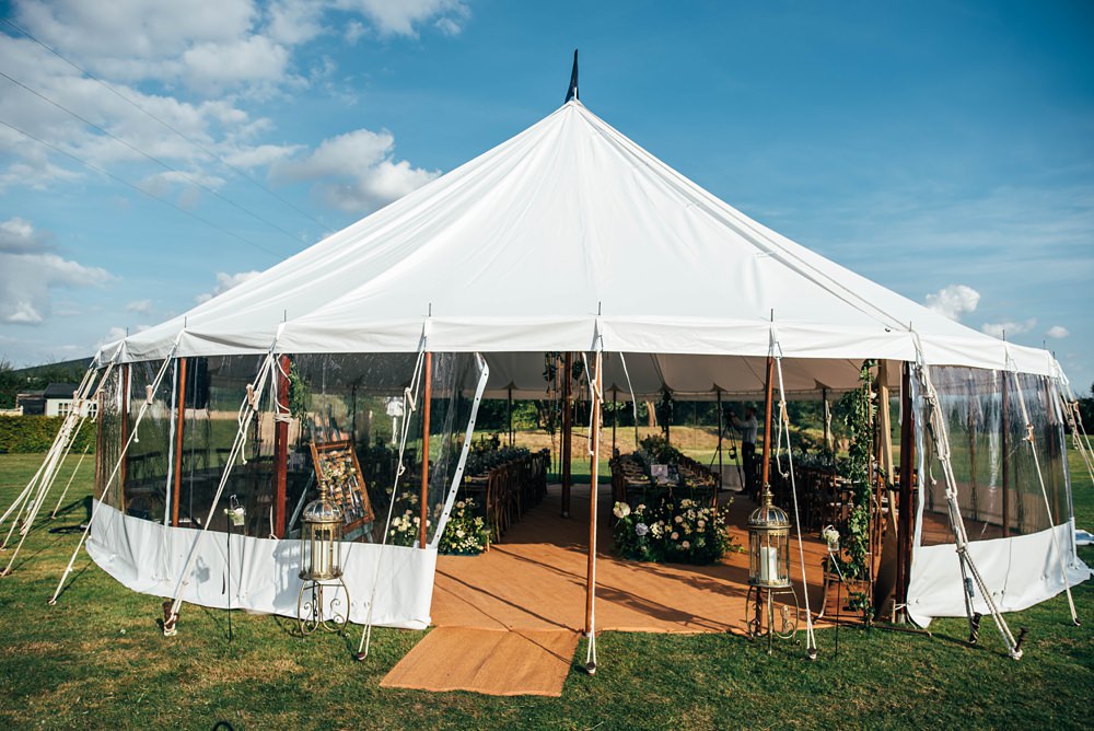 Open Sided Marquee Tent Little Tey Barn Wedding Three Flowers Photography