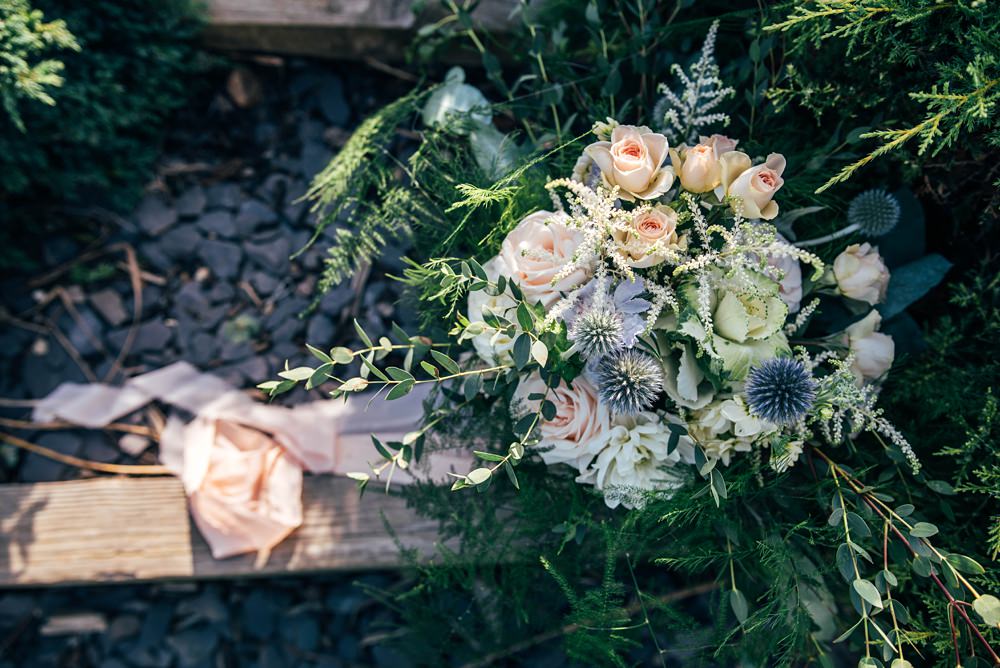 Bouquet Flowers Bride Bridal Little Tey Barn Wedding Three Flowers Photography