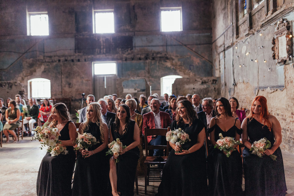 Black Bridesmaid Dresses Lordship Pub Dulwich Wedding Lase Photography