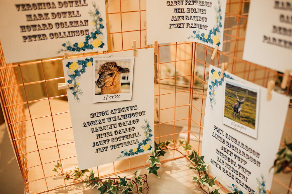 Table Plan Wire Lower Damgate Farm Wedding Anna Rose Heaton Photography