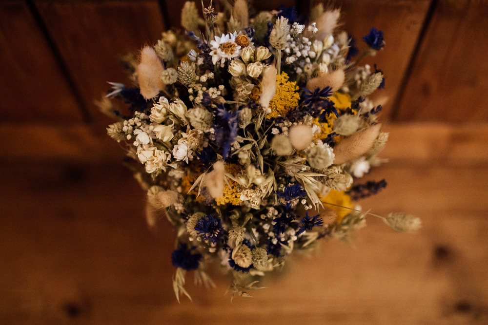 Dried Flower Bouquet Bride Bridal Lower Damgate Farm Wedding Anna Rose Heaton Photography