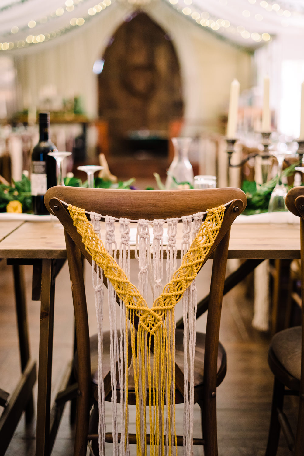 Macrame Chairs Couple Top Table Luckley Farm Holidays Wedding Jade Touron Photography