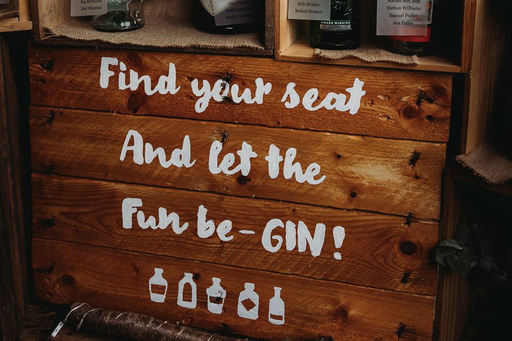Table Plan Seating Chart Gin Bottles Milton Keynes Wedding Thyme Lane Photography